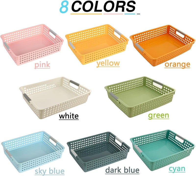 DLUCKY 8Pcs Classroom Organization And Storage Paper Tray Holds 4A,Paper Trays For Classroom Toy,Crayons,Handicrafts Storage,Also For Library, Drawers, Office, Kitchen, Bathroom - Image 3